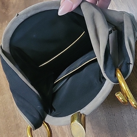 Vintage suede snap shoulder bag - Picture 4 of 7